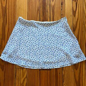 H&M Blue Floral Mini Skirt